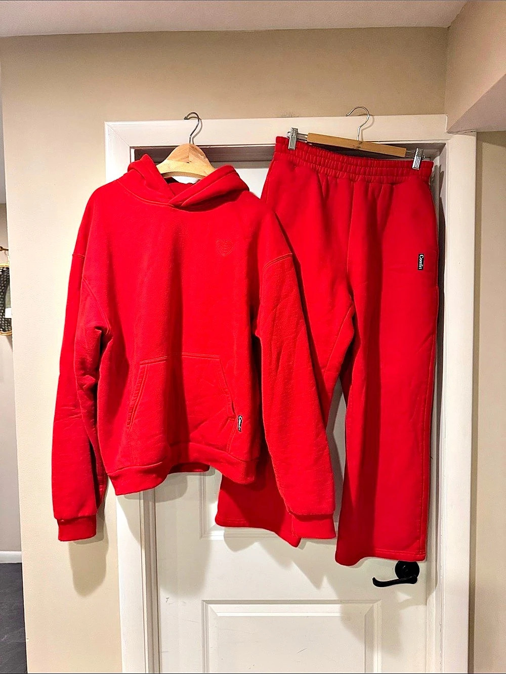 Comfrt Valentine’s Drop Red Hoodie & Jogger Set Like New